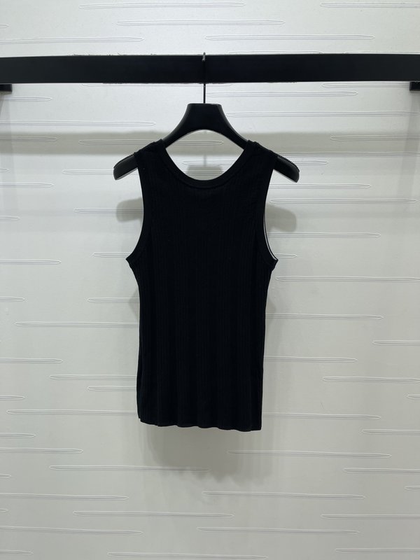 샤넬 세로 니트 라운드넥 조끼 001-182988