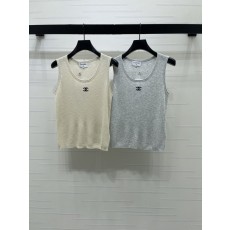 샤넬 봄여름 세로 니트 라운드넥 조끼 001-183005