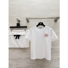 샤넬 진주 장식 숏슬리브 티셔츠 001-183057