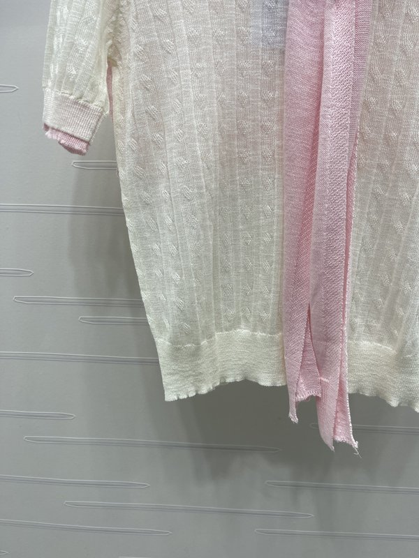 샤넬 스트라이프 숄 니트 반팔 001-183066