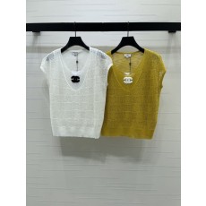 샤넬 봄여름 V 넥 니트 조끼 001-183180