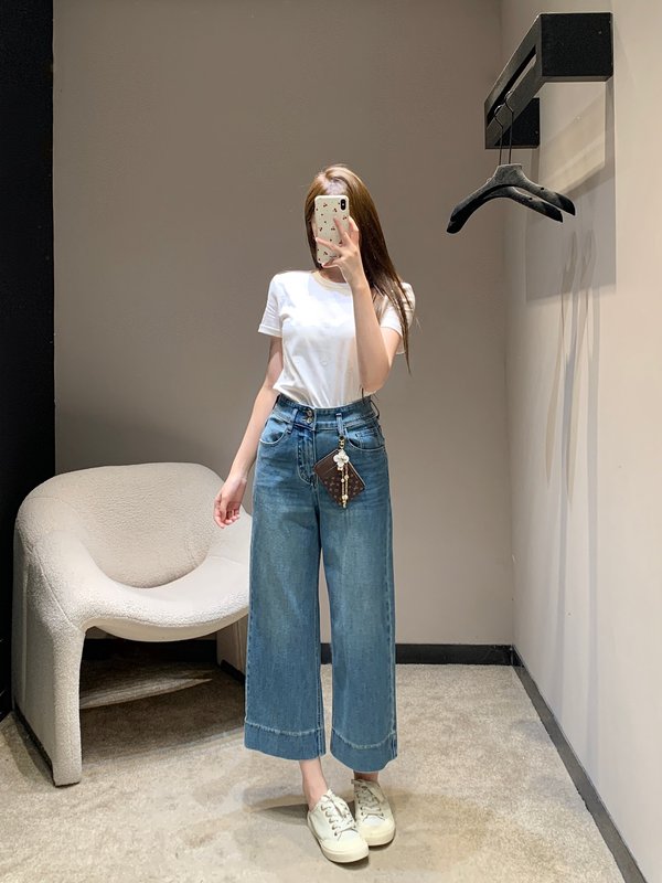 루이비통 메탈 플라워 체인 가방 데님 팬츠 001-183264