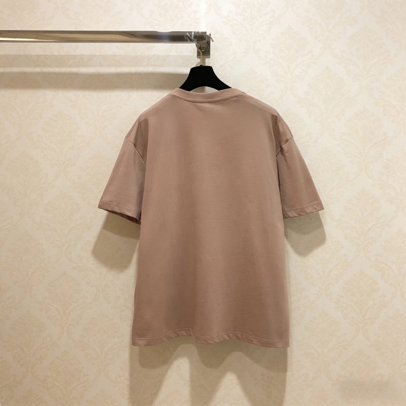 루이비통 누드핑크 라운드넥 반팔 티셔츠 001-183300