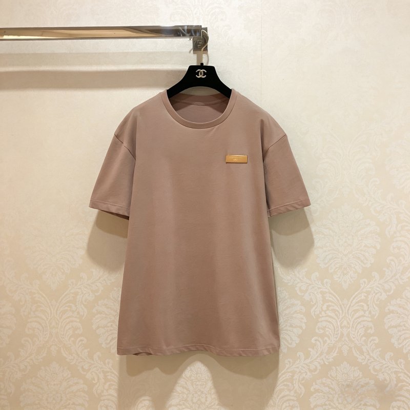 루이비통 누드핑크 라운드넥 반팔 티셔츠 001-183300