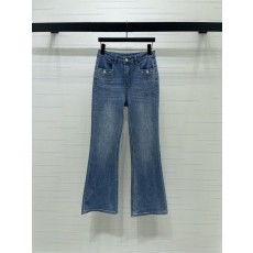 루이비통 자수 마이크로 플레어 데님 팬츠 001-183311