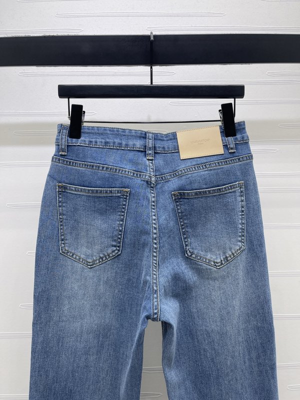 루이비통 자수 마이크로 플레어 데님 팬츠 001-183311