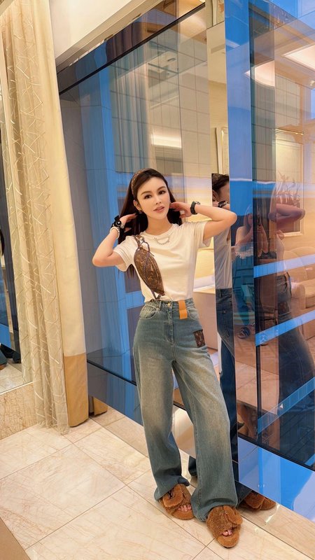 루이비통 체커보드 백팩 프린트 반팔 티셔츠 001-183316