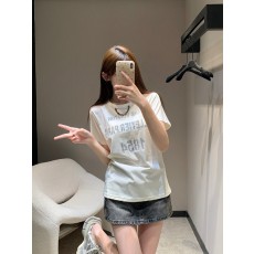 루이비통 레터 프린트 체인 라운드 티셔츠 001-183317