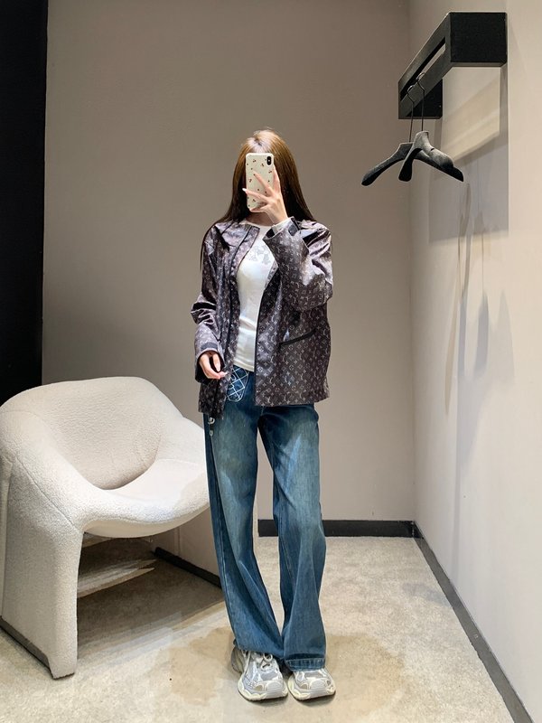 루이비통 모노그램 프린트 후드 트렌치 코트 001-183319