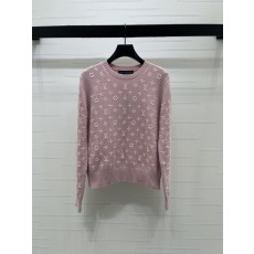 루이비통 자수 자카드 니트 긴팔 티셔츠 001-183325