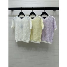 루이비통 자카드 라운드 니트 반팔 001-183329
