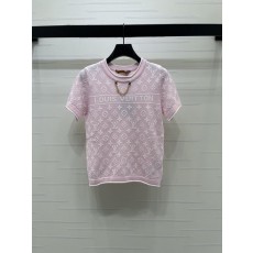 루이비통 라운드 니트 반팔 티셔츠 001-183348