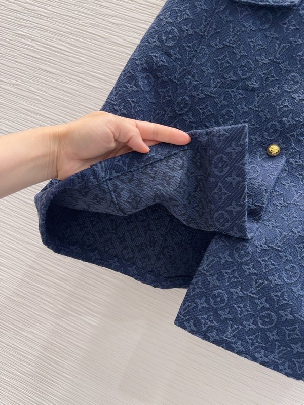 루이비통 딥 블루 민소매 원피스 001-183353