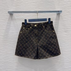 루이비통 뉴 레이저 프린트 데님 쇼츠 001-183376