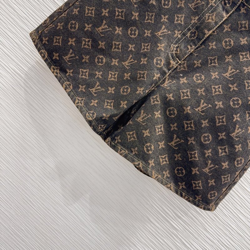 루이비통 뉴 레이저 프린트 데님 쇼츠 001-183376