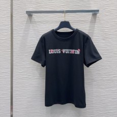 루이비통 뉴 심플 레터 프린트 반팔 티셔츠 001-183382