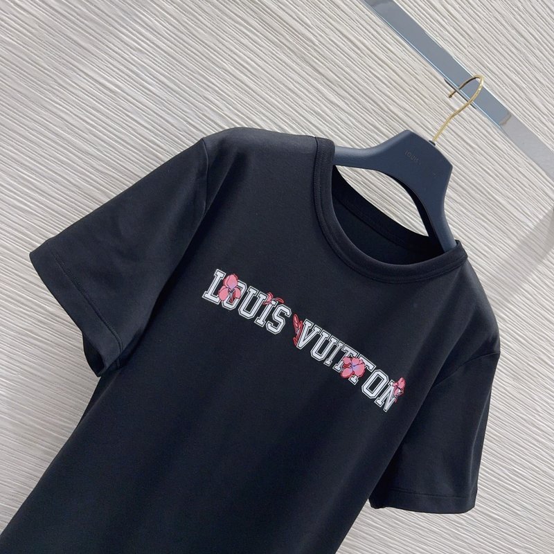 루이비통 뉴 심플 레터 프린트 반팔 티셔츠 001-183382
