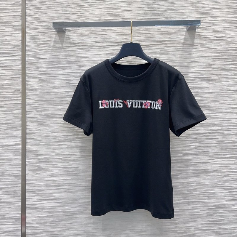 루이비통 뉴 심플 레터 프린트 반팔 티셔츠 001-183382