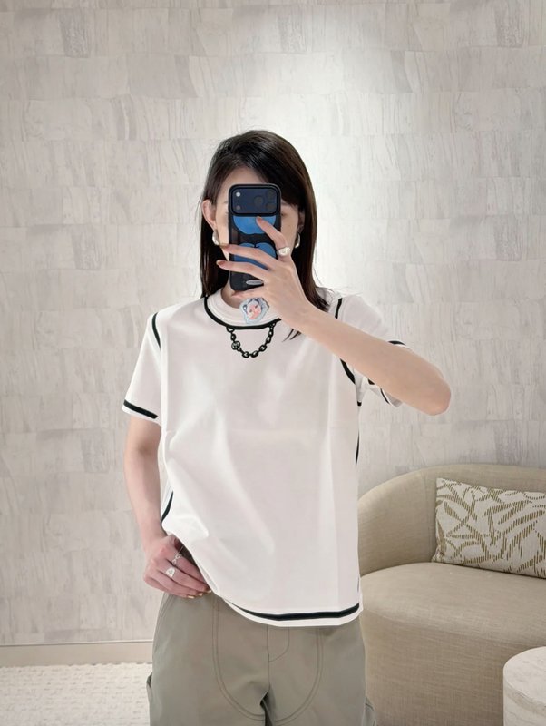 루이비통 그래피티 3D 체인 프린트 라운드넥 반팔 티셔 001-183389