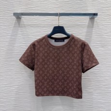 루이비통 여성 클래식 프린트 반팔 티셔츠 001-183394