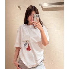 루이비통 키 프린트 프린지 루즈핏 반팔 티셔츠 001-183398