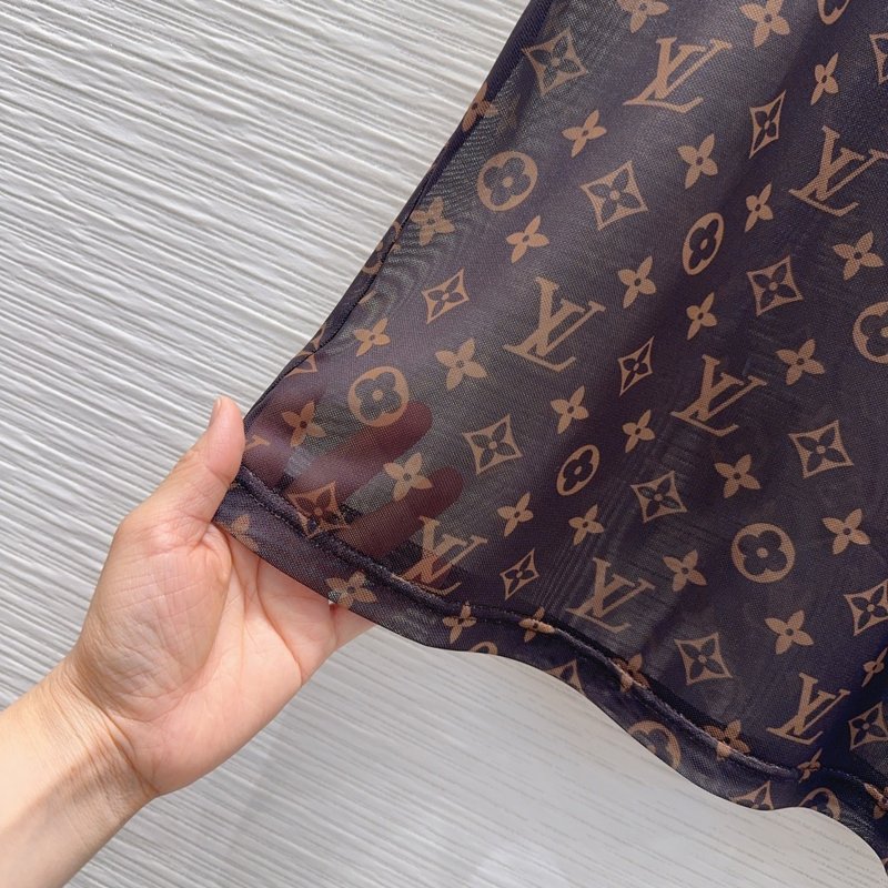 루이비통 메쉬 프린팅 반팔 티셔츠 001-183418