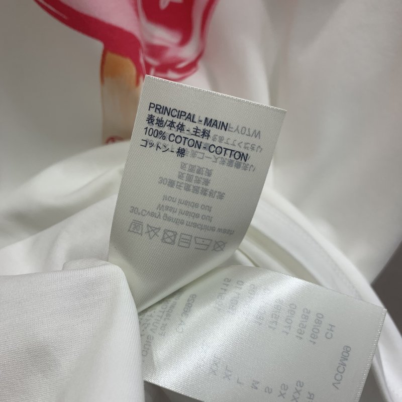 루이비통 프린트 레터 아이스크림 패턴 반팔 티셔츠 001-183438