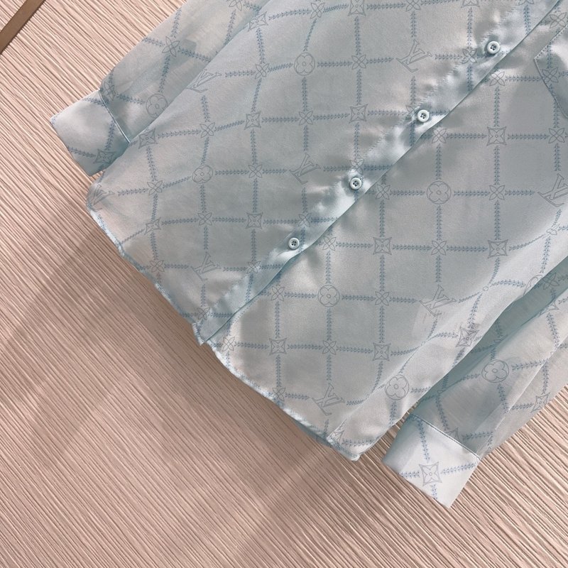 루이비통 시스루 셔츠 반바지 세트 001-183468