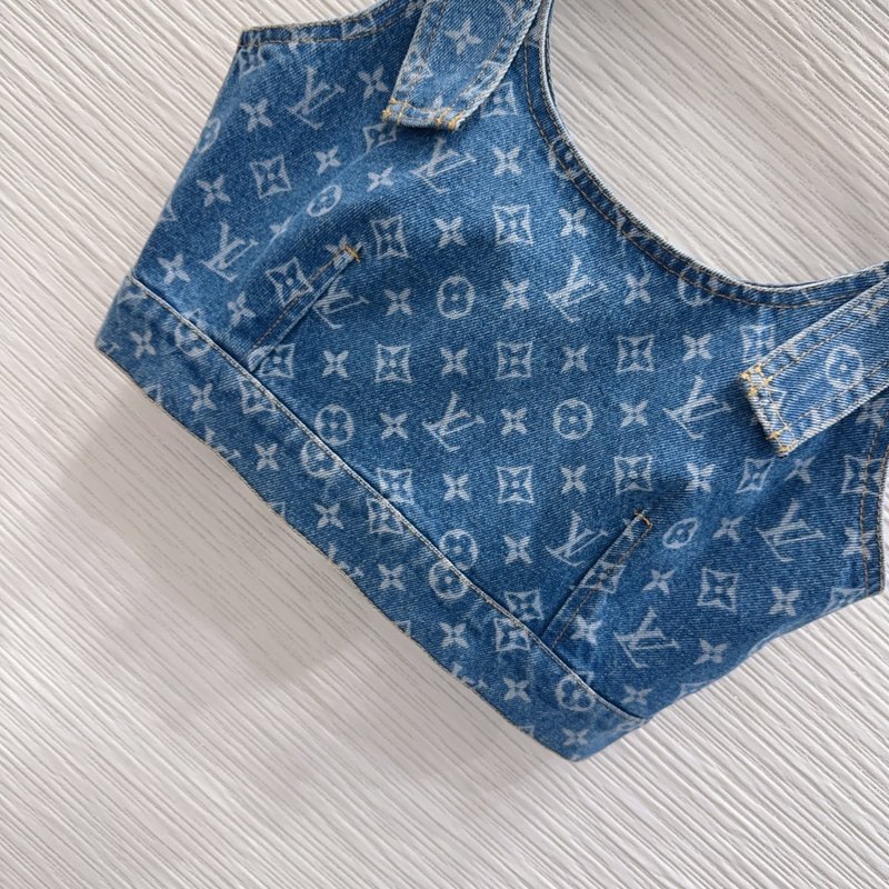 루이비통 데님 프린트 조끼 001-183475