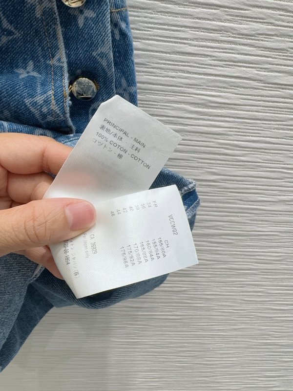 루이비통 데님 프린트 데님 오버롤 드레스 001-183478