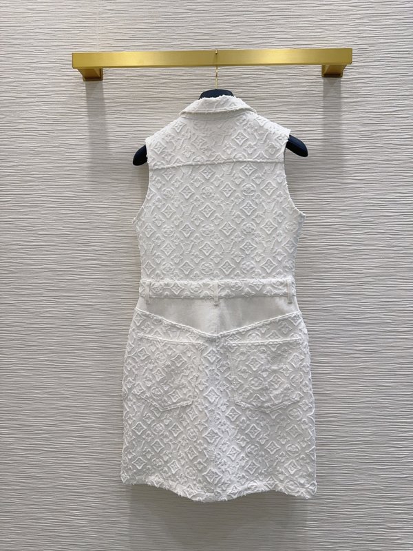 커스텀 자카드 컷오프 민소매 원피스 001-183480