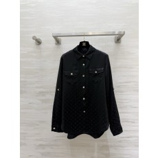 클래식 자카드 아세테이트 실크 셔츠 001-183542