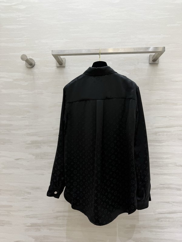 클래식 자카드 아세테이트 실크 셔츠 001-183542