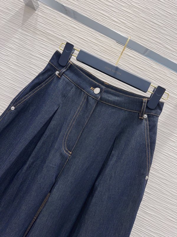루이비통 데님 미디엄 팬츠 여성용 001-183560