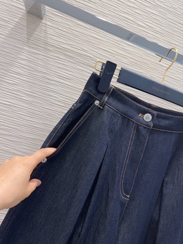 루이비통 데님 미디엄 팬츠 여성용 001-183560