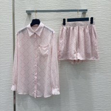 루이비통 시스루 셔츠 반바지 세트 001-183566
