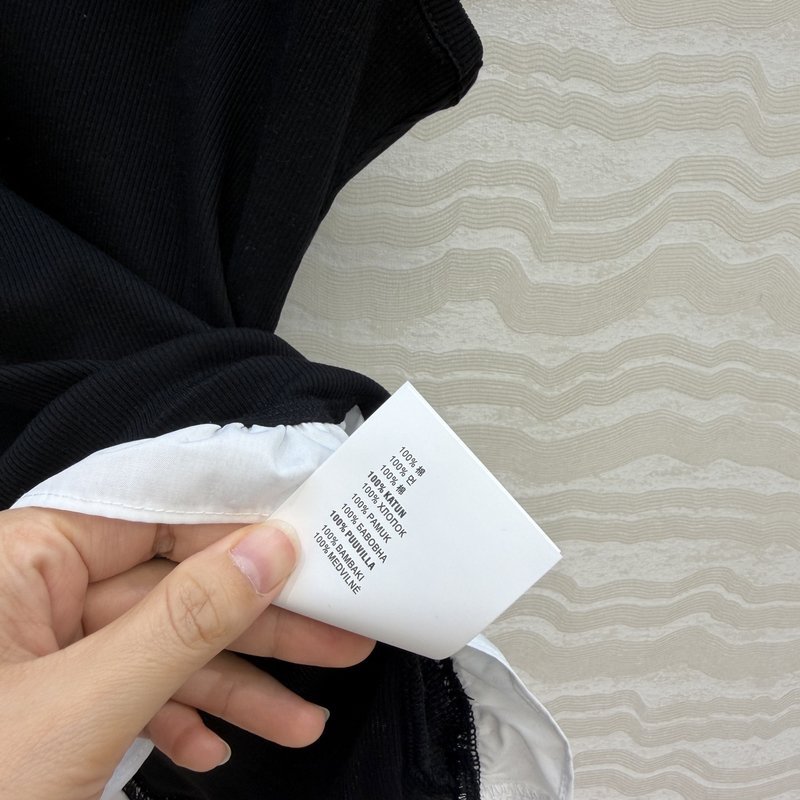 모노그램 자수 리브 레이스 조끼 001-183573