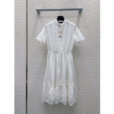 루이비통 자수 컷팅 원피스 001-183581
