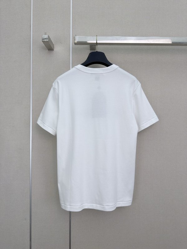 루이비통 자수 로고 라운드넥 반팔 티셔츠 001-183585