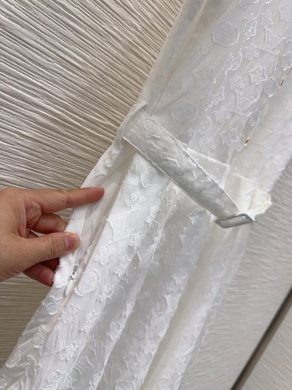 루이비통 자카드 컷팅 원단 원피스 001-183602