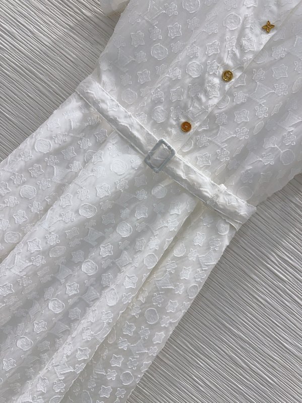 루이비통 자카드 컷팅 원단 원피스 001-183602