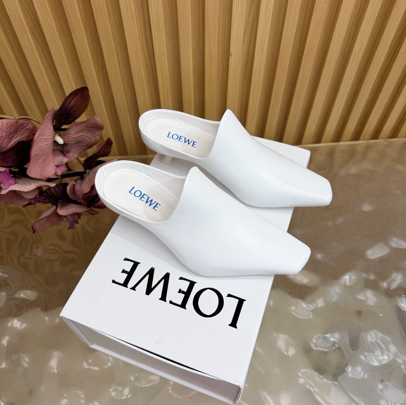 로에베 뉴발 뮬 힐 슬리퍼 001-183634