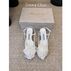 레이스 장미 뾰족코 스트랩 힐 샌들 001-183653