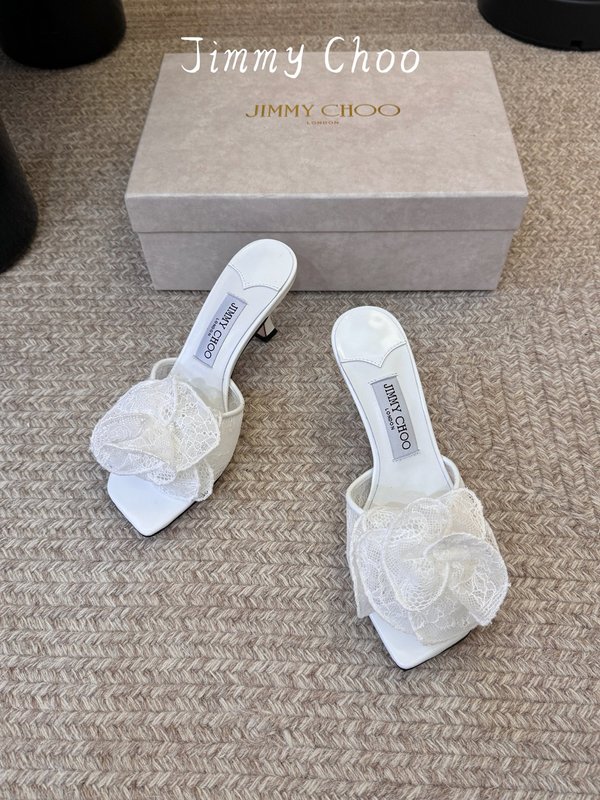 레이스 장미 스퀘어 토 하이힐 샌들 001-183655