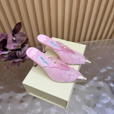 지미추 레이스 스팽글 뾰족구두 힐 샌들 001-183685