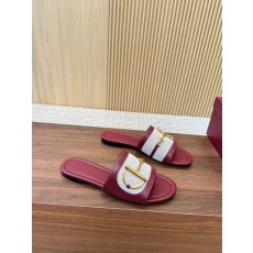 구찌 더블 G 체인 버클 소가죽 플립플롭 샌들 001-183718