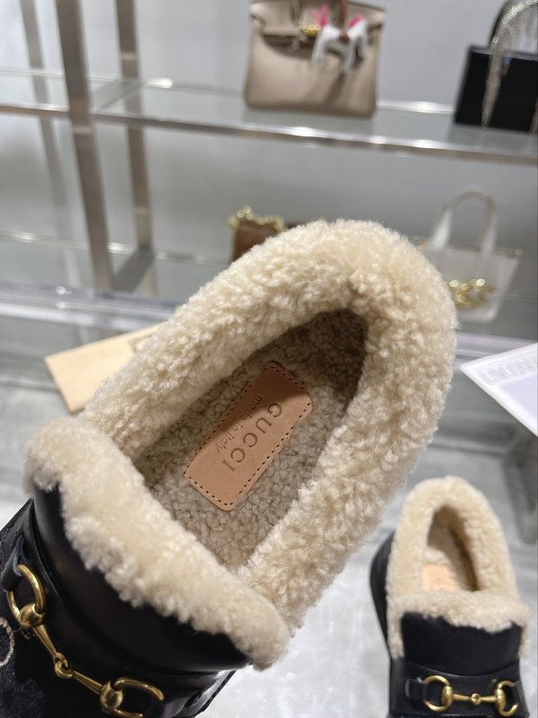 구찌 울 블렌드 말衔扣 로퍼 스노우 부츠 001-183779