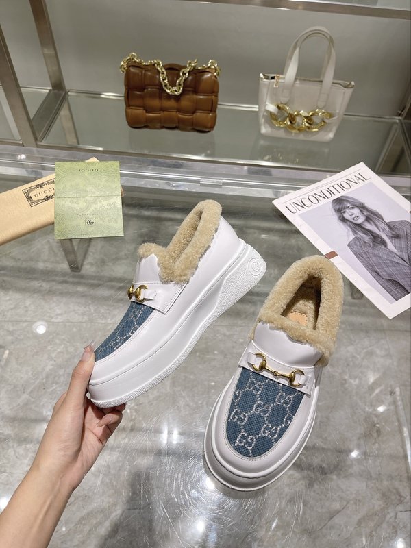 구찌 울 블렌드 말衔扣 로퍼 스노우 부츠 001-183784