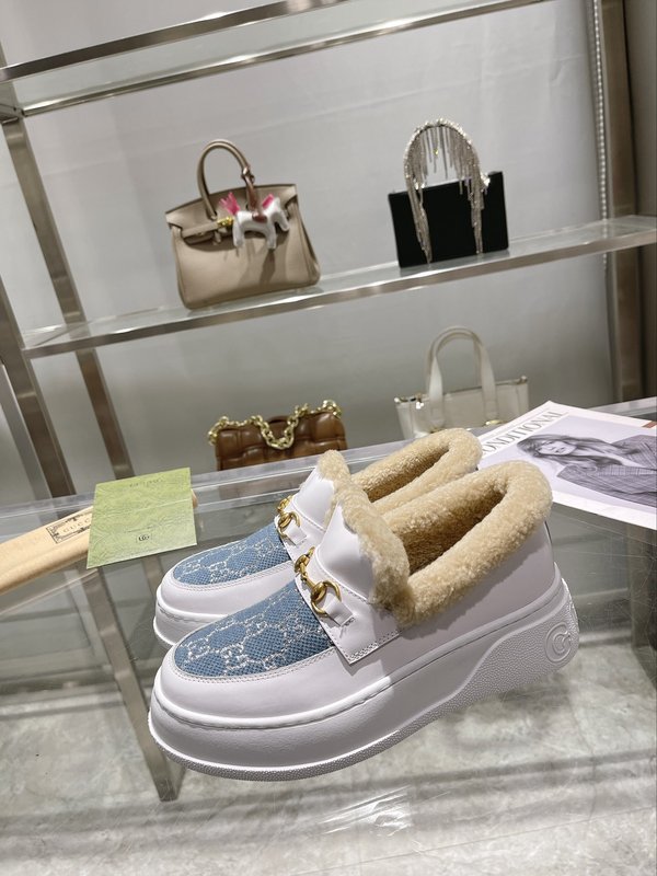 구찌 울 블렌드 말衔扣 로퍼 스노우 부츠 001-183784