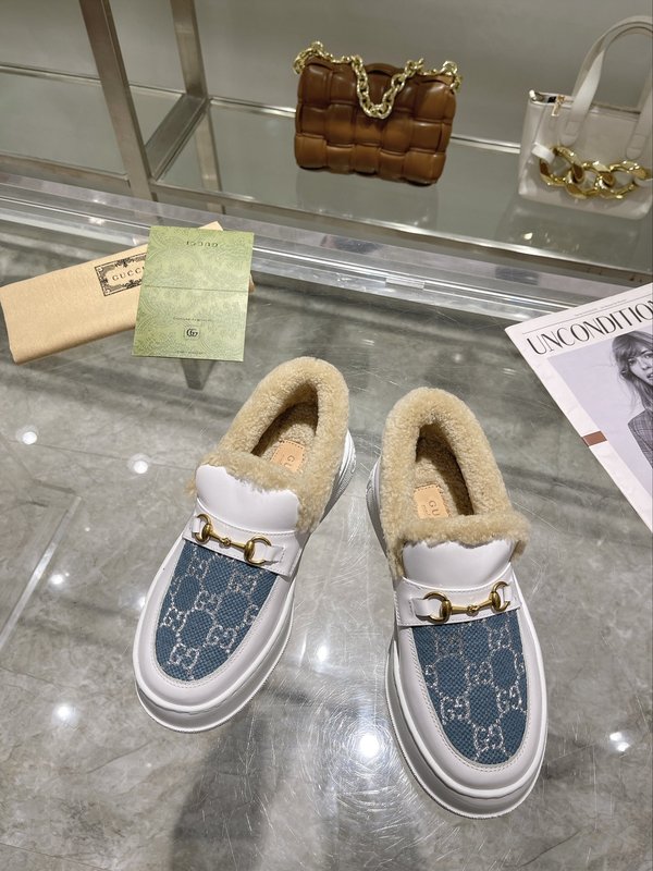 구찌 울 블렌드 말衔扣 로퍼 스노우 부츠 001-183784
